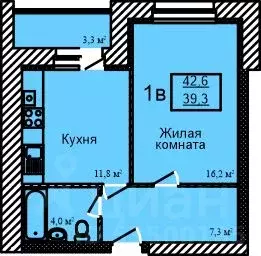 1-к кв. Тамбовская область, Тамбов ул. Имени С.И. Савостьянова, 3 ... - Фото 0