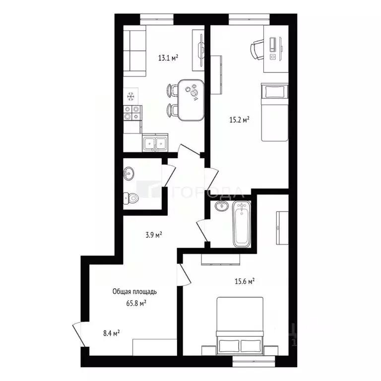 3-к кв. Новосибирская область, Новосибирск ул. Сибиряков-Гвардейцев, ... - Фото 1