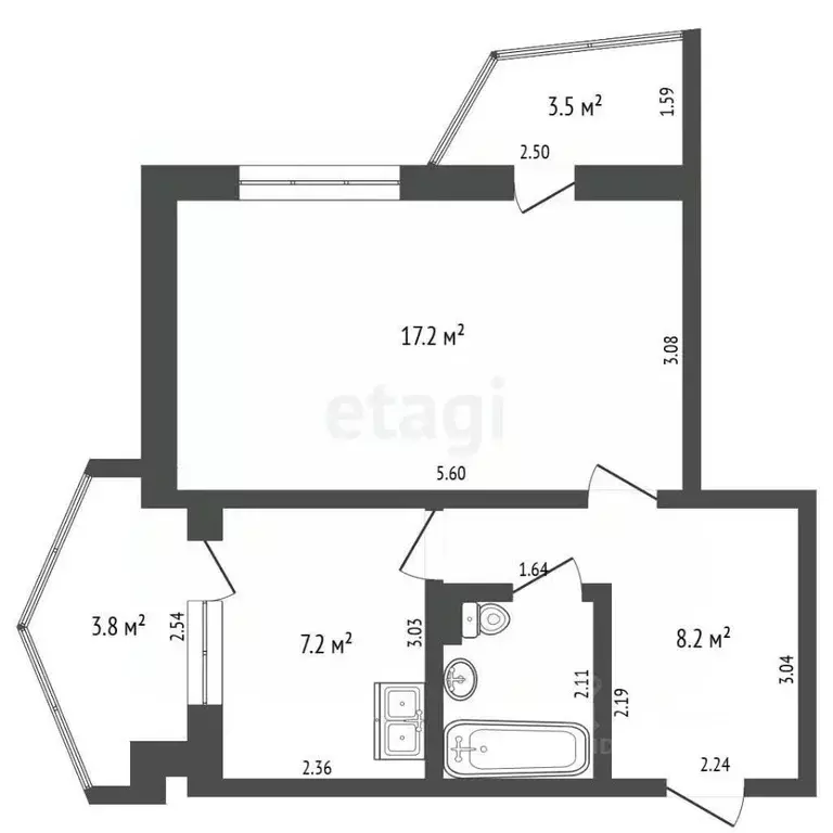 1-к кв. Крым, Алупка ул. И. Левитана, 3А (36.0 м) - Фото 2