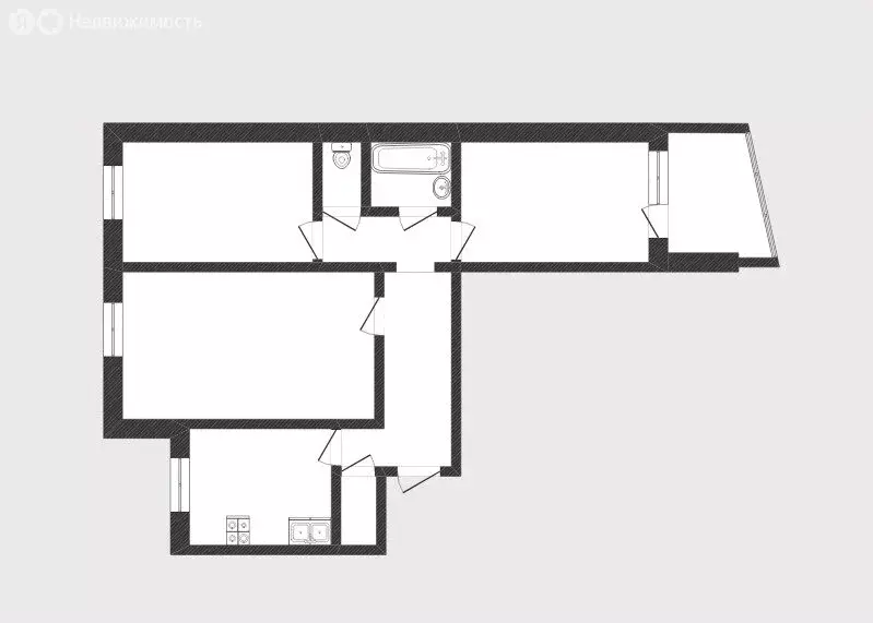 3-комнатная квартира: Тюмень, улица Мельникайте, 128 (67.7 м) - Фото 2