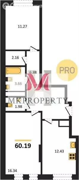 Квартира-студия: Котельники, Новорязанское шоссе, 6 (27.47 м) - Фото 1