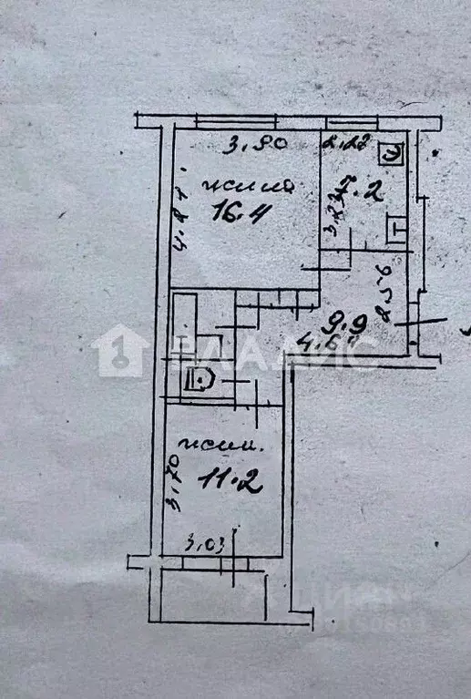 2-к кв. Карелия, Петрозаводск Комсомольский просп., 23 (51.2 м) - Фото 2