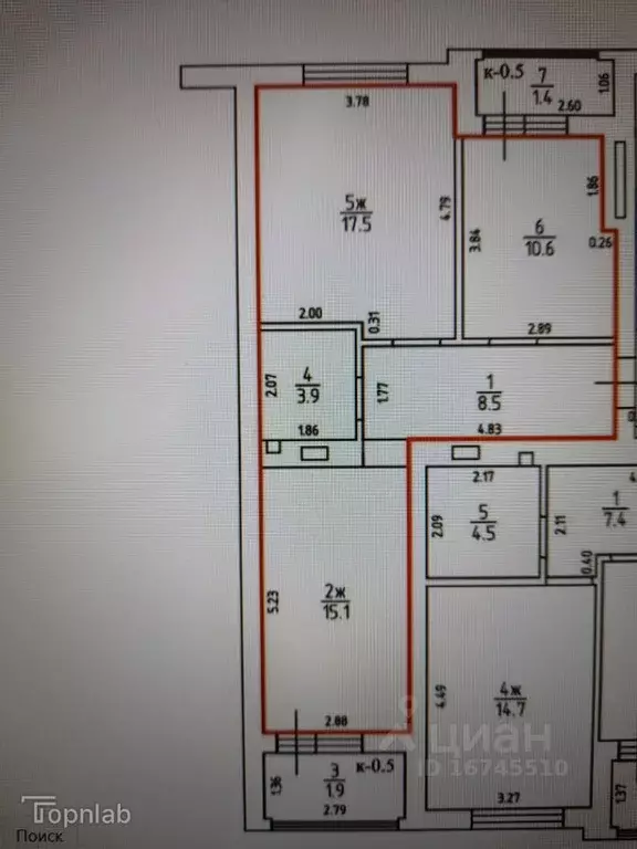 2-к кв. Калининградская область, Калининград Суздальская ул., 20к2 ... - Фото 1