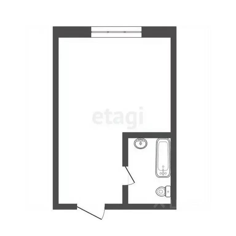 Студия Томская область, Томск ул. Усова, 21/3 (17.1 м) - Фото 1