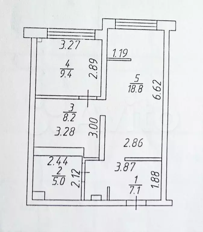 2-к. квартира, 52,4 м, 8/13 эт. - Фото 0