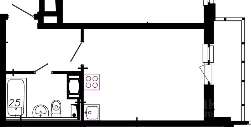 1-к кв. Ленинградская область, Всеволожский район, Заневское городское ... - Фото 1