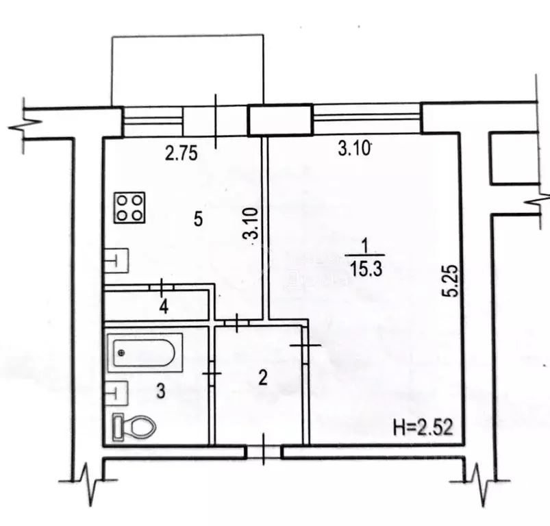 1-к кв. Волгоградская область, Волгоград ул. Николая Отрады, 26А (30.0 ... - Фото 1