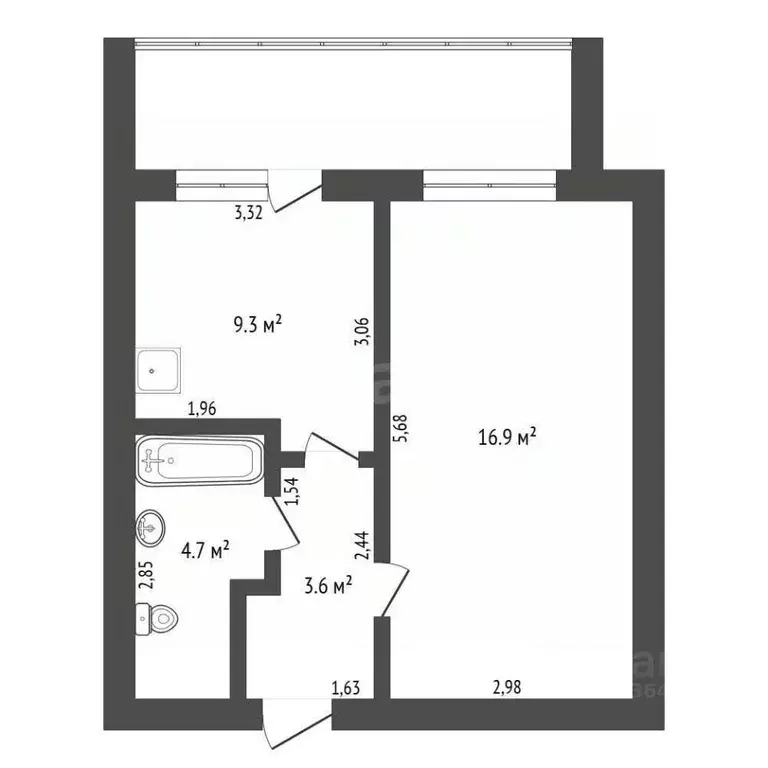1-к кв. Амурская область, Благовещенский район, с. Чигири 1-я ... - Фото 1