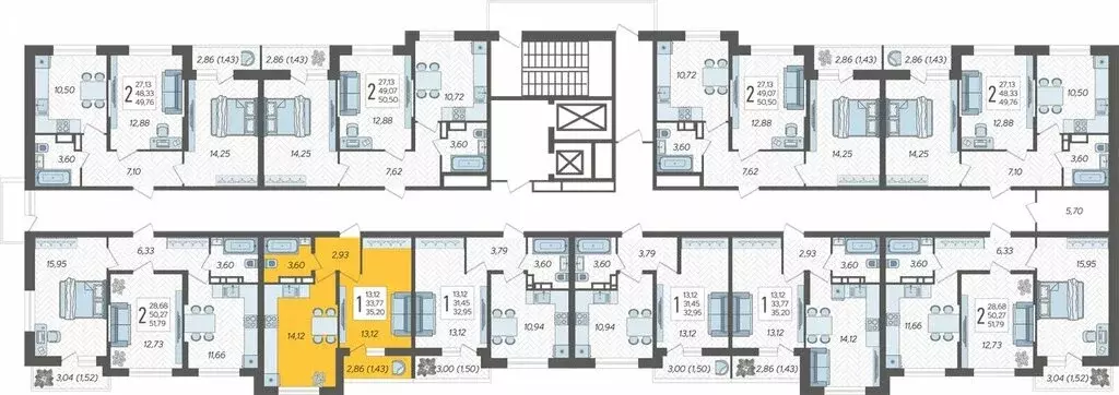 1-комнатная квартира: Краснодар, ЖК Смородина (35.2 м) - Фото 1