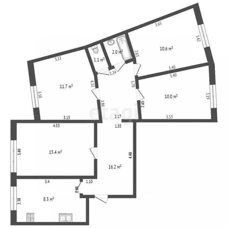 4-к кв. Мордовия, Саранск ул. Пушкина, 5 (75.3 м) - Фото 1