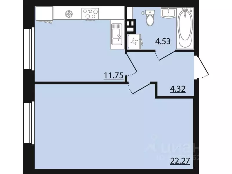 1-к кв. Воронежская область, Рамонский район, Яменское с/пос, пос. ... - Фото 1