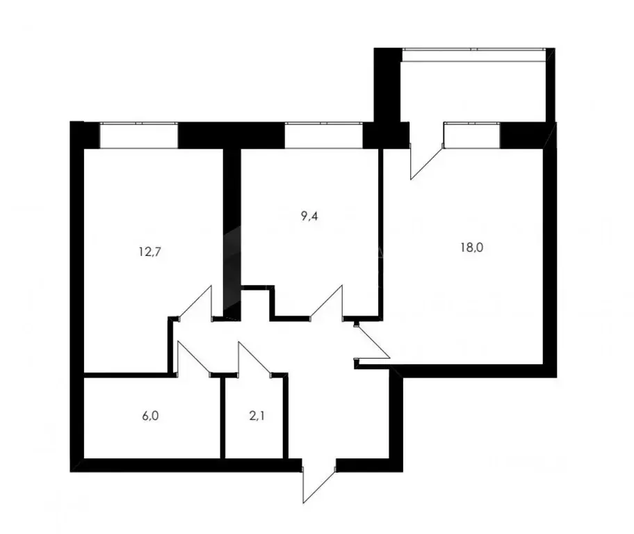 2-к кв. Тюменская область, Тюмень ул. Ю.-Р.Г. Эрвье, 24к4 (54.8 м) - Фото 2