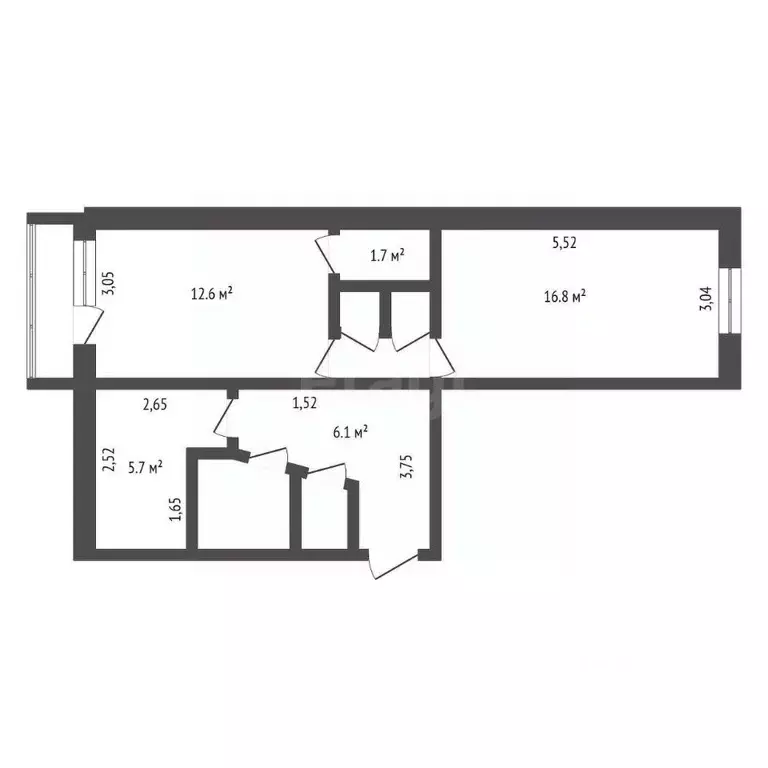 2-к кв. Амурская область, Благовещенск пос. Астрахановка, ул. ... - Фото 1