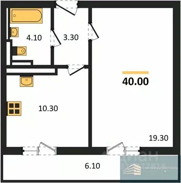1-к кв. Воронежская область, Воронеж ул. Загоровского, 5/2 (40.0 м) - Фото 0