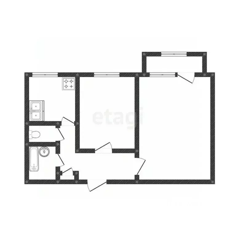 2-к кв. Иркутская область, Иркутск ул. Левитана, 14 (44.0 м) - Фото 1