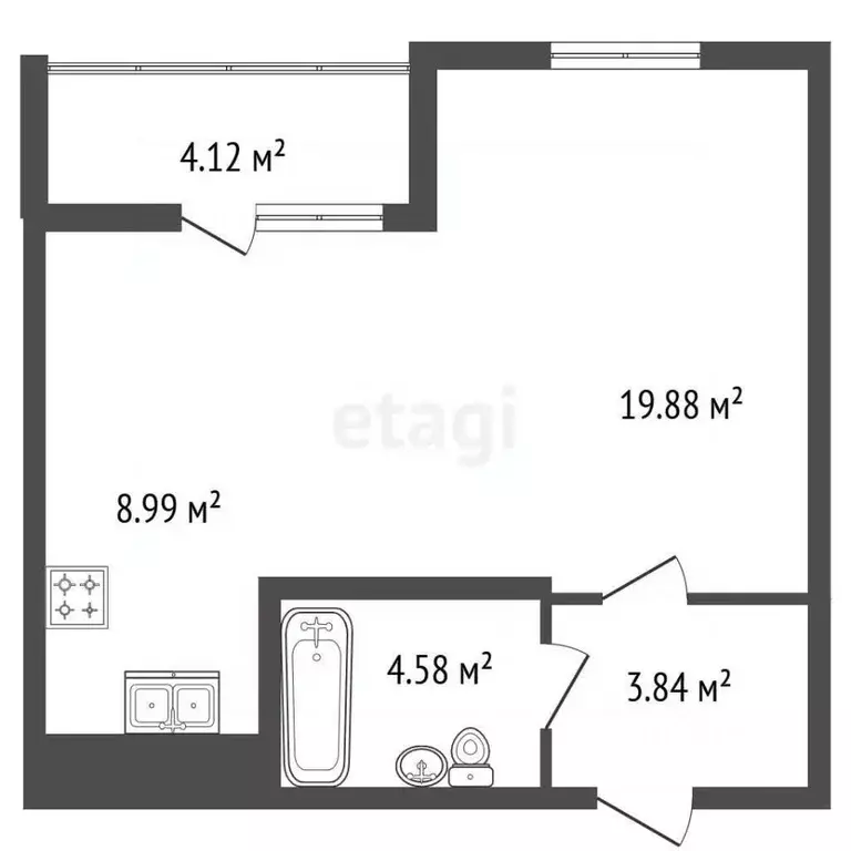 1-к кв. Санкт-Петербург Дунайский просп., 7 (37.29 м) - Фото 2