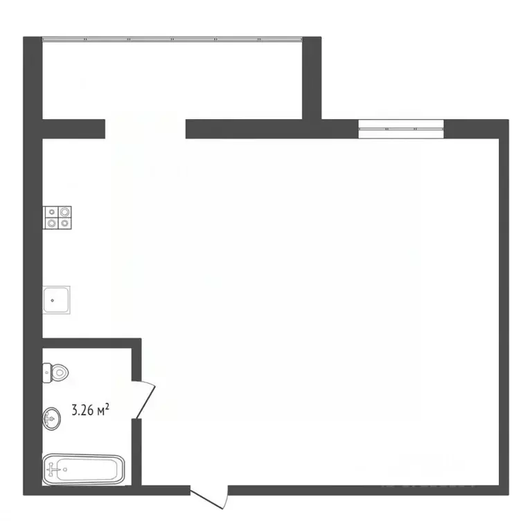 1-к кв. Тюменская область, Тюмень ул. Шишкова, 20 (47.6 м) - Фото 1