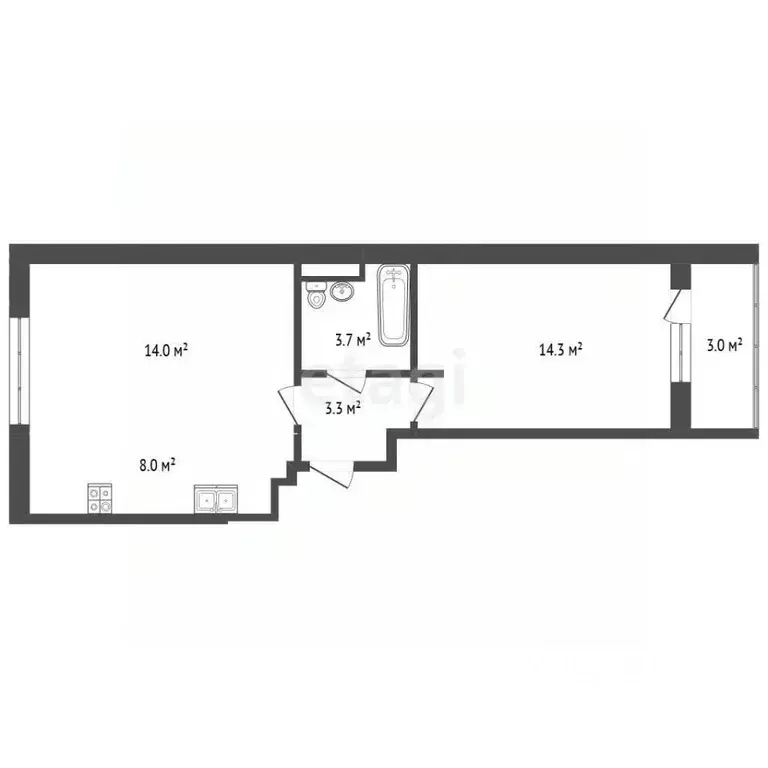 2-к кв. Московская область, Мытищи просп. Астрахова, 3А (43.8 м) - Фото 1