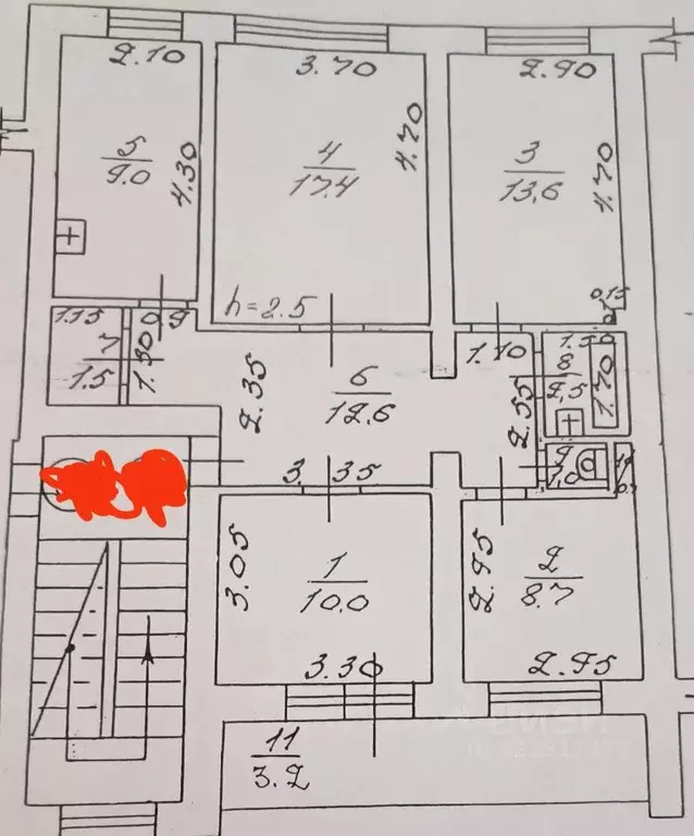 4-к кв. Мордовия, Саранск ул. Богдана Хмельницкого, 66 (77.0 м) - Фото 2