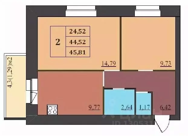 2-к кв. Ярославская область, Ярославль Северный жилрайон, 15-й мкр,  ... - Фото 0