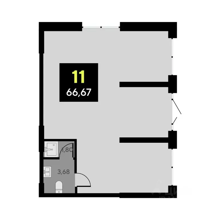 Офис в Тюменская область, Тюмень ул. Андрея Приказнова, 2 (67 м) - Фото 1