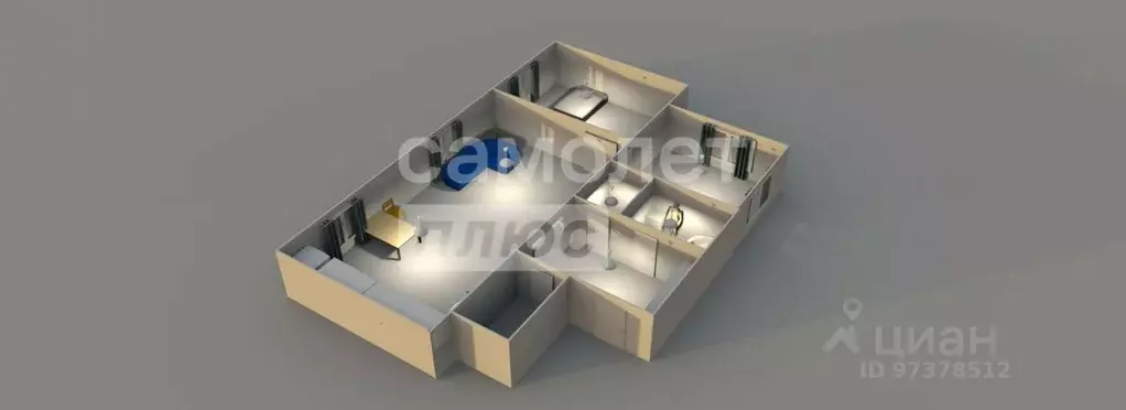 3-к кв. Московская область, Домодедово Центральный мкр, ул. Кирова, ... - Фото 2