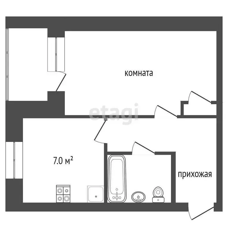 1-комнатная квартира: Чита, улица Шестиперова, 18 (31.5 м) - Фото 1