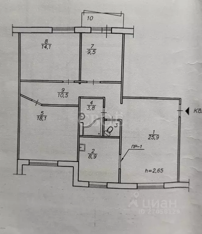 4-к кв. Красноярский край, Красноярск ул. Весны, 2 (92.4 м) - Фото 2
