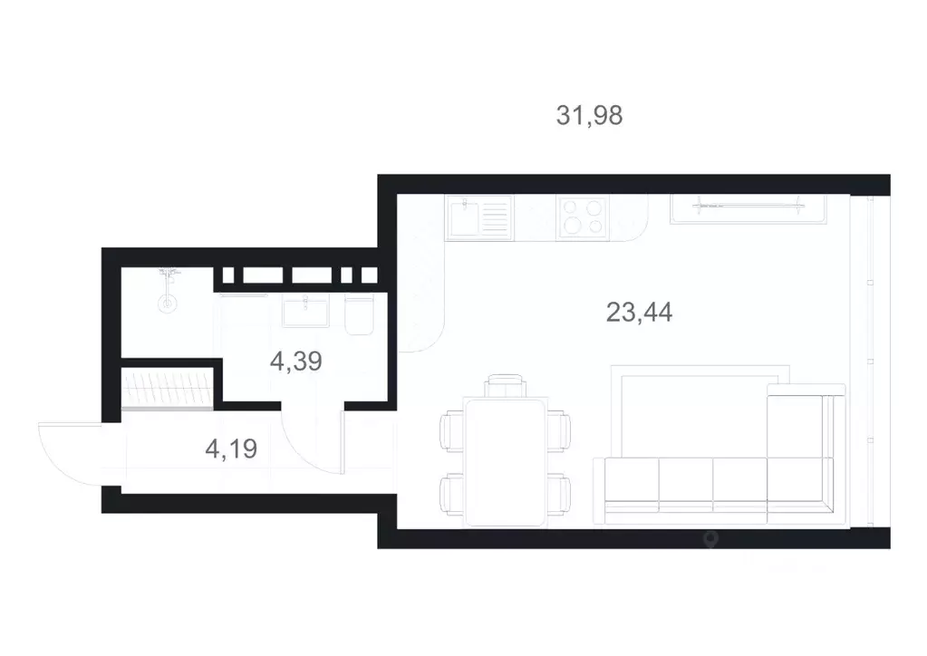 Студия Дагестан, Каспийск ул. М. Халилова, 1А (31.98 м) - Фото 1