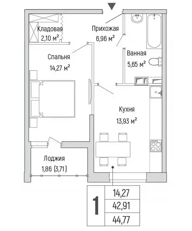 1-к кв. Московская область, Красногорск городской округ, д. Бузланово  ... - Фото 0