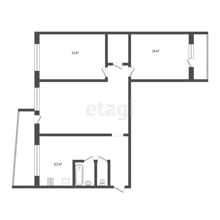 3-комнатная квартира: Саранск, улица Сущинского, 11А (64.1 м) - Фото 1