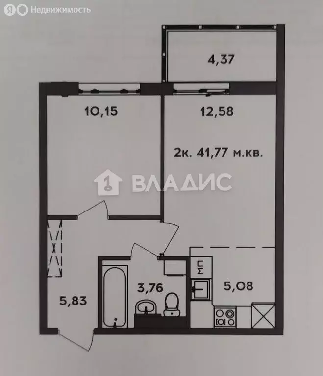 2-комнатная квартира: Петрозаводск, улица Дениса Тимашова, 6к2 (42 м) - Фото 0