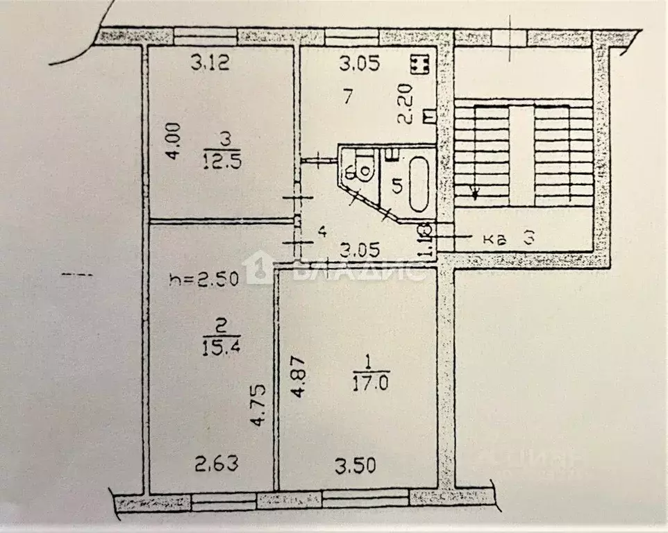3-к кв. Пензенская область, Пенза Ульяновская ул., 50 (59.3 м) - Фото 2