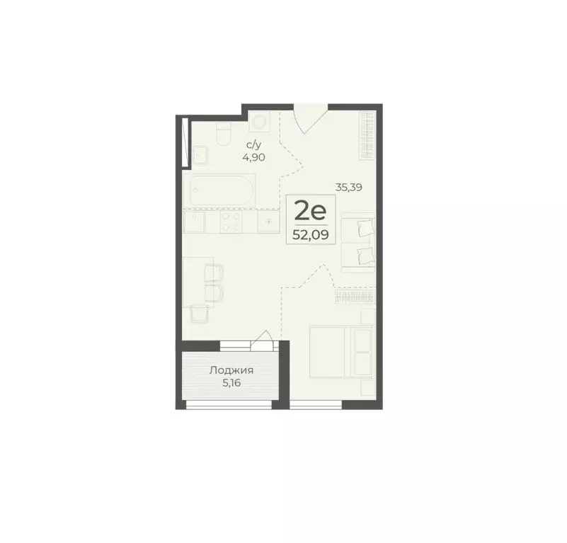 2-к кв. Крым, Ялта городской округ, Массандра пгт  (52.09 м) - Фото 0
