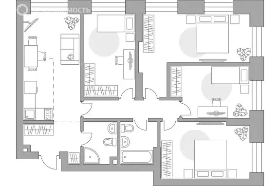 4-комнатная квартира: Москва, Дубининская улица, 17с2 (103.3 м) - Фото 1