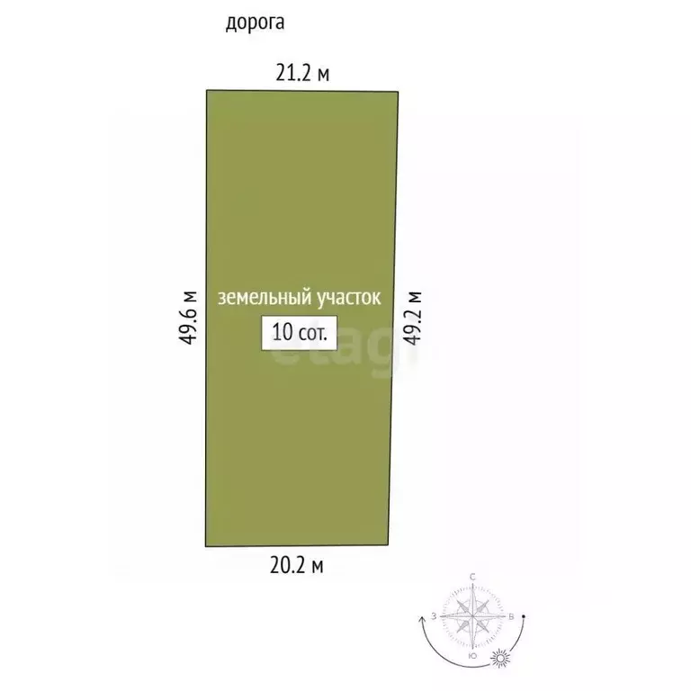 Участок в Томская область, Томский район, с. Кафтанчиково пер. Южный ... - Фото 2