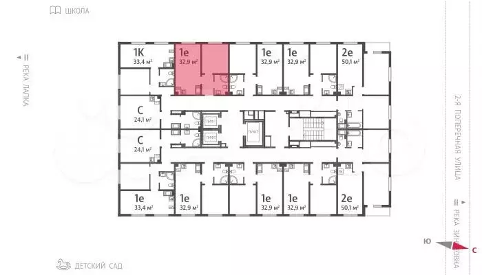 Квартира-студия, 21,8 м, 5/10 эт. - Фото 1