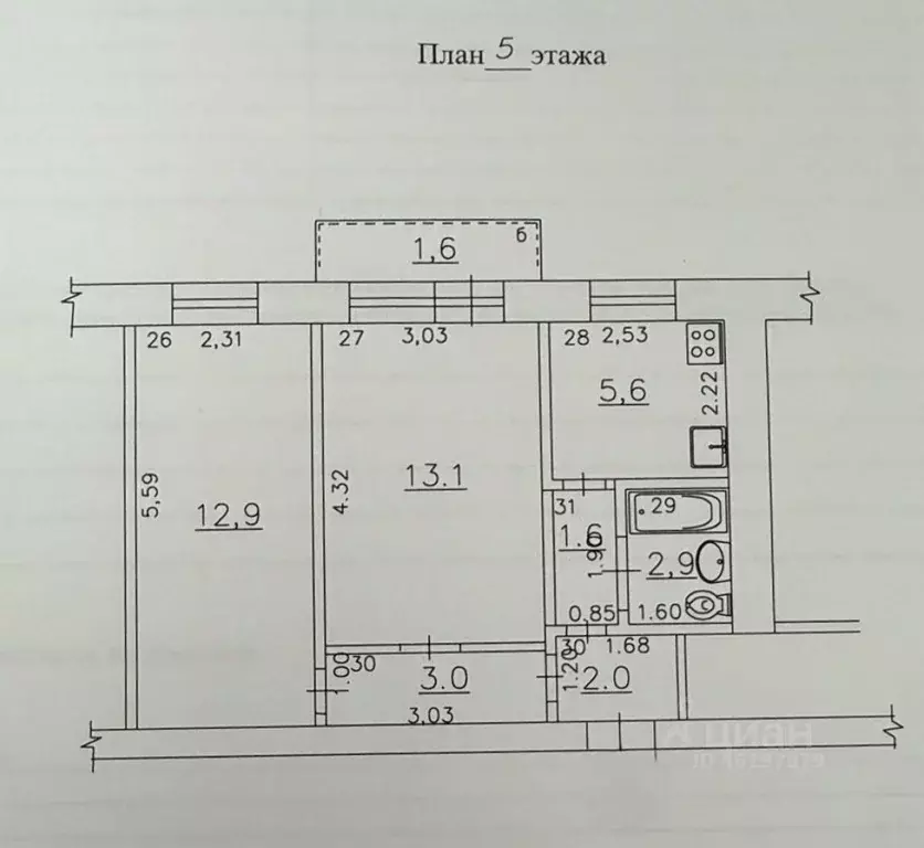 2-к кв. Самарская область, Самара Спортивная ул., 29 (41.1 м) - Фото 2