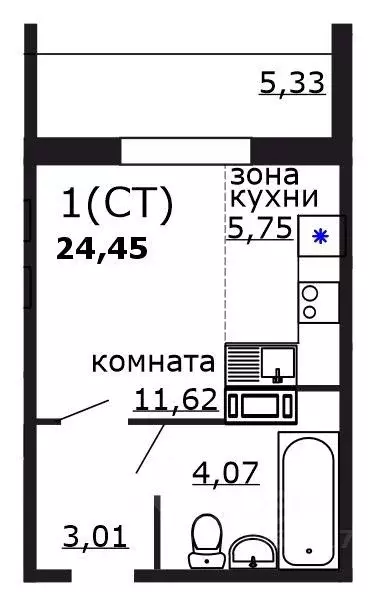 Студия Челябинская область, Челябинск Краснопольская Площадка 1 ... - Фото 1