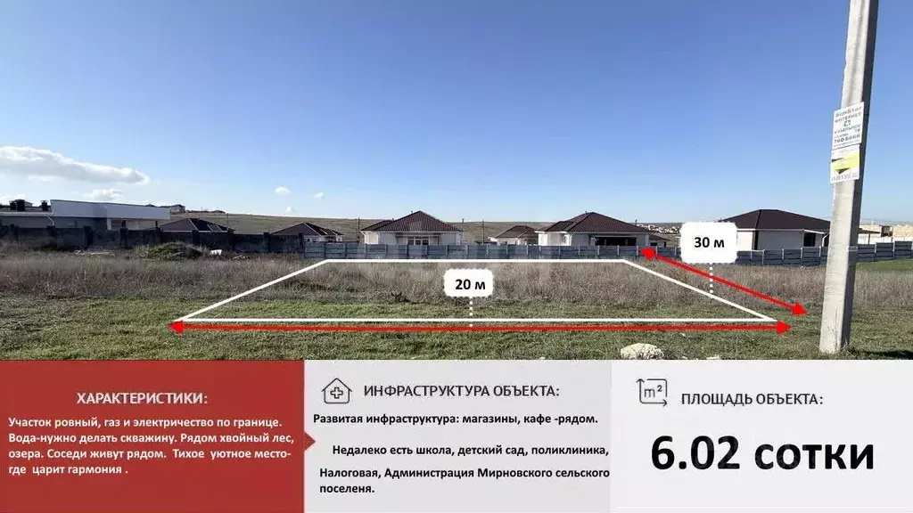 Участок в Крым, Симферопольский район, с. Мирное ул. Пейзажная (6.02 ... - Фото 0