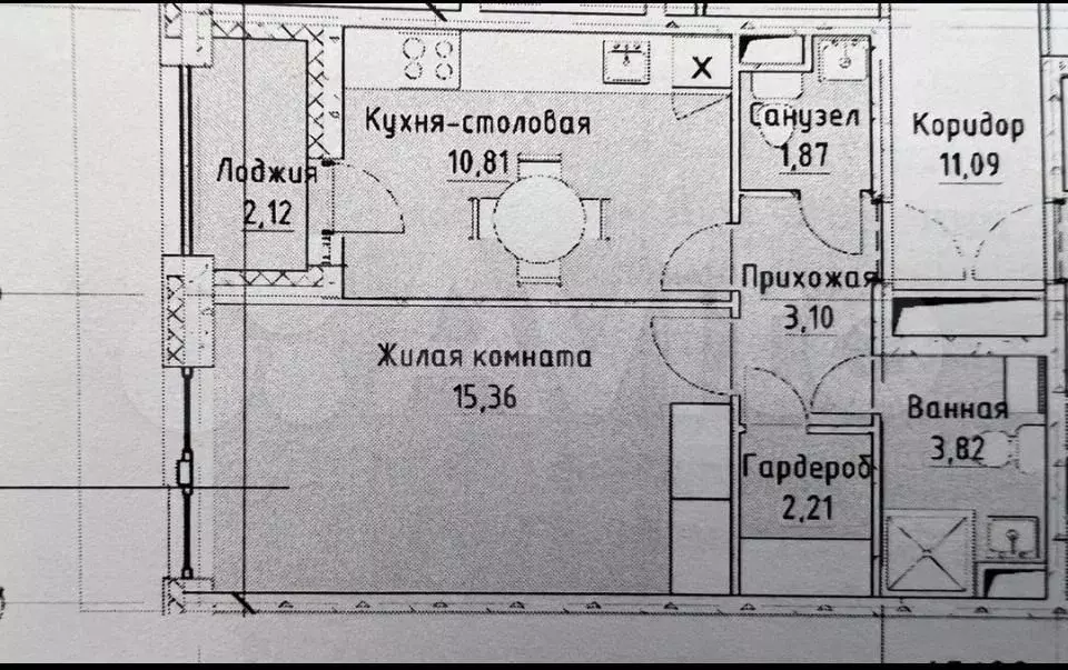 1-к. квартира, 36,8 м, 1/13 эт. - Фото 0