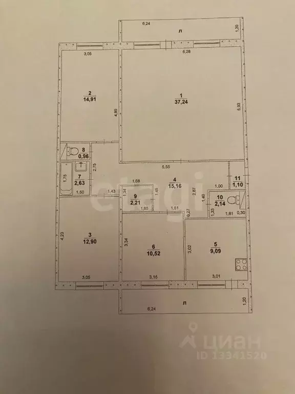 3-к кв. Ульяновская область, Ульяновск ул. Робеспьера, 85 (116.4 м) - Фото 2