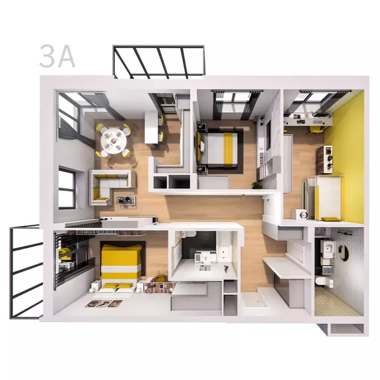 3-к кв. Тульская область, Тула ул. Некрасова, 2 (100.55 м) - Фото 1