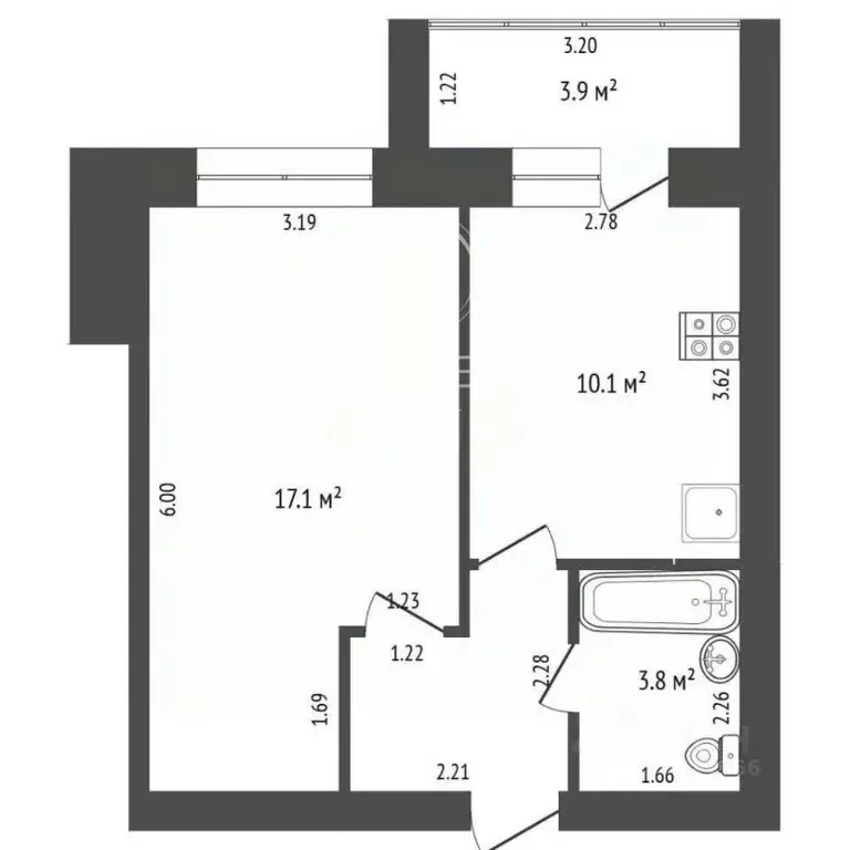 1-к кв. Московская область, Дмитров Сиреневая ул., 7 (35.6 м) - Фото 2