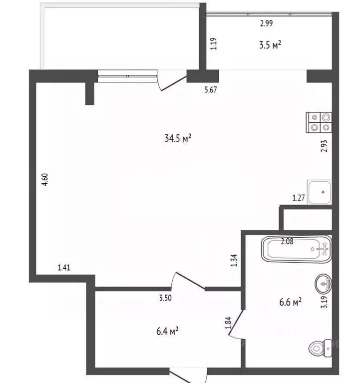 Свободной планировки кв. Крым, Ялта муниципальный округ, Ливадия пгт ... - Фото 1
