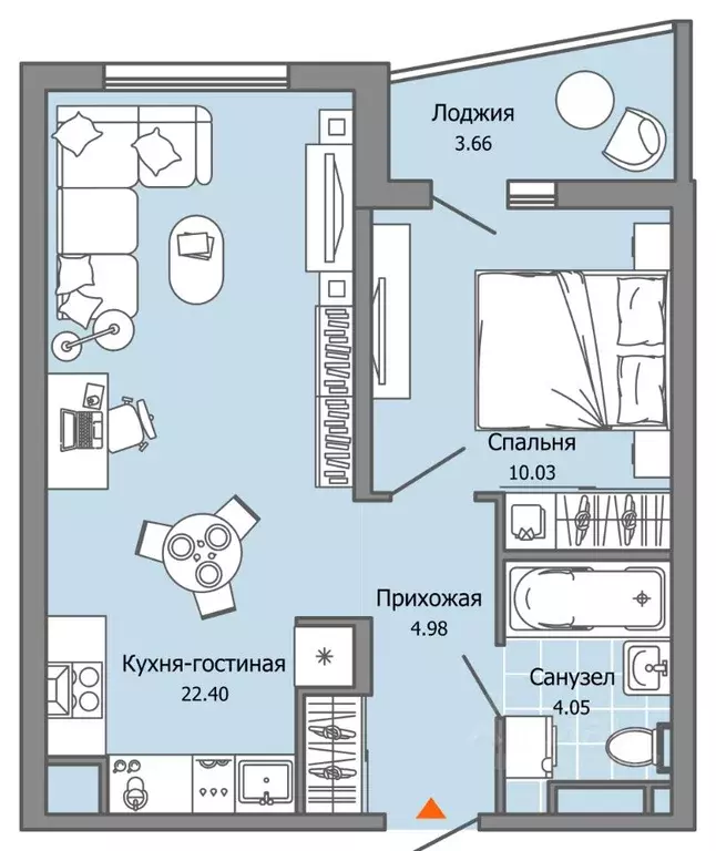 2-к кв. Ульяновская область, Ульяновск ул. Юго-западная, 18 (43.0 м) - Фото 0