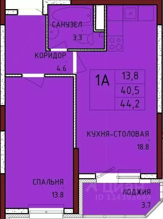 1-к кв. Тульская область, Тула городской округ, с. Осиновая Гора, ... - Фото 0