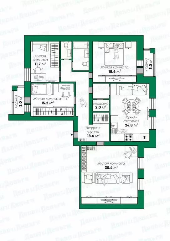 5-комнатная квартира: Киров, Первомайский район, Никитская улица, 145А ... - Фото 2
