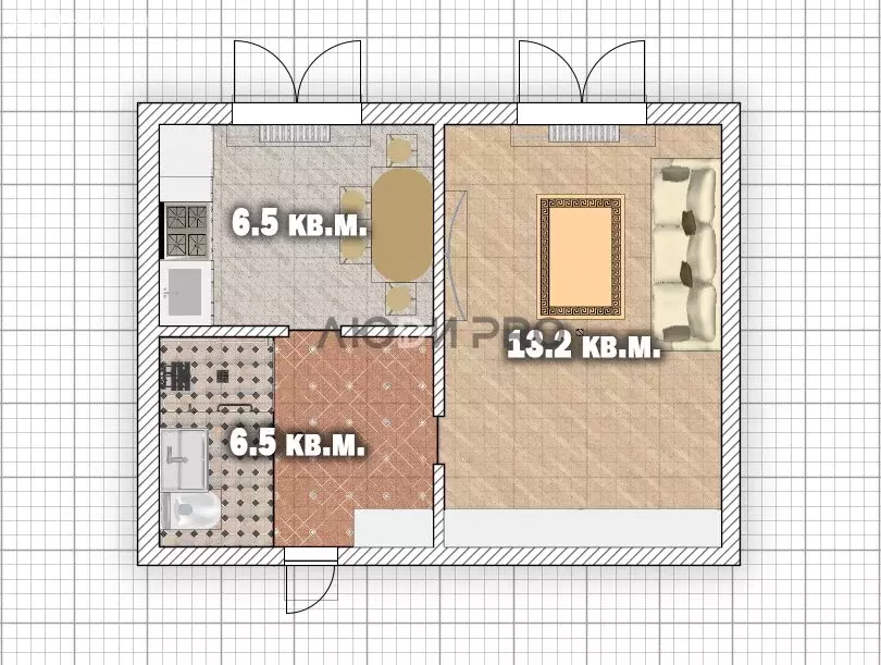 1-комнатная квартира: Уфа, Борисоглебская улица, 12 (26.2 м) - Фото 1