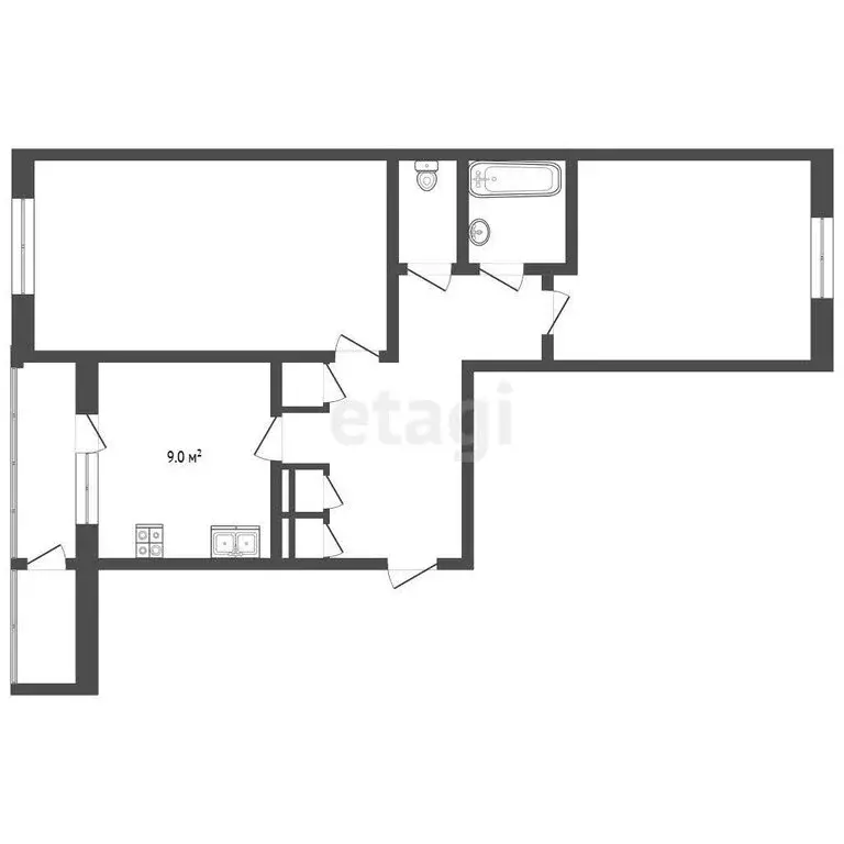 2-комнатная квартира: Воскресенск, Московская улица, 19 (53.4 м) - Фото 1